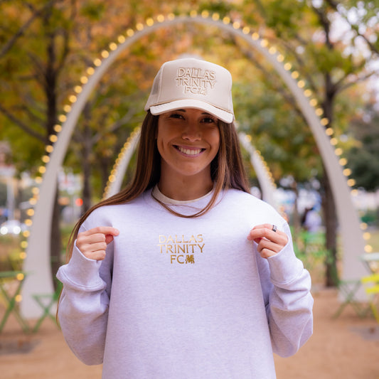 Churchill Gray Crewneck Metallic Gold