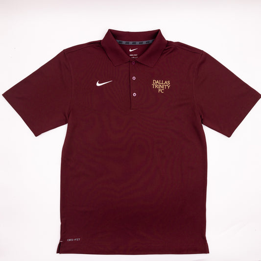 Nike Adult Maroon Polo Stacked Logo