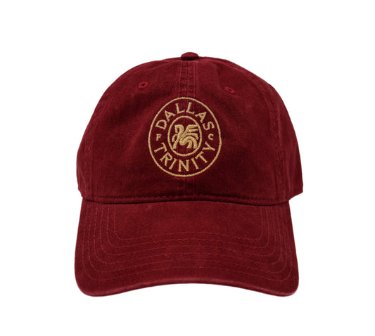 Crest Maroon Hat-Metallic Gold