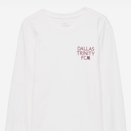 Nike Men's White Long Sleeve Cotton Crew