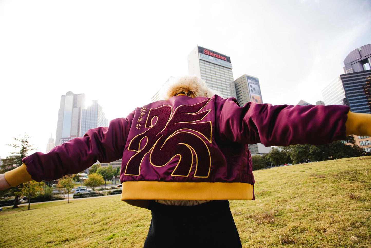 Trinity Flare Cropped Bomber Jacket