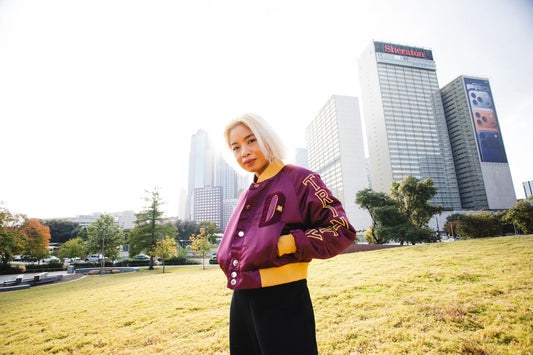 Trinity Flare Cropped Bomber Jacket