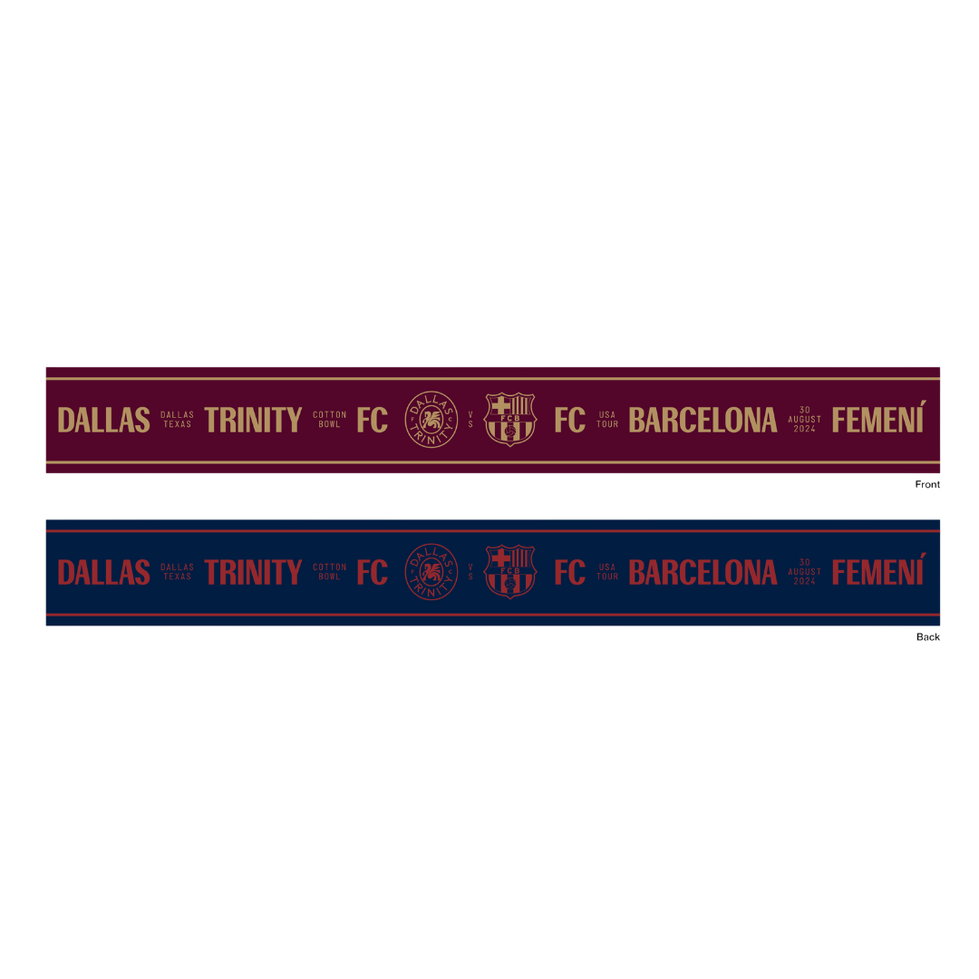 Barcelona vs. Dallas Game Day Double Sided Scarf