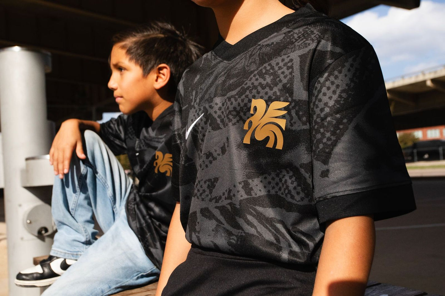 Youth Black Nike Dri-Fit Pre-Match Jersey